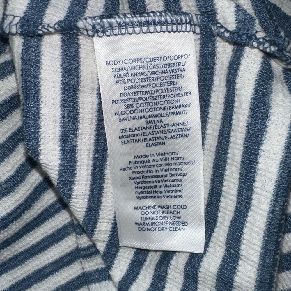 Champs Navy and White Striped Hooded Pullover Top, Size 3X - Picture 5 of 7